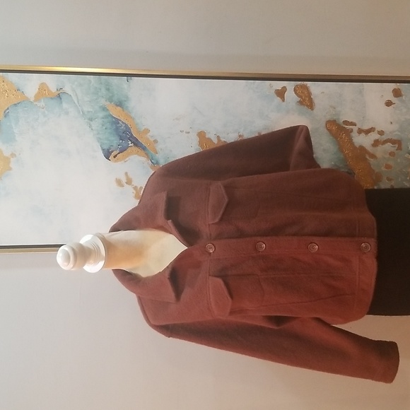 Joie $298 Fleece Button Front Jacket Brown, Pockets, Shacket, Sz. XL EUC! - Picture 1 of 13